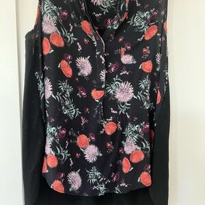 Red and Purple Button Down Tank Top